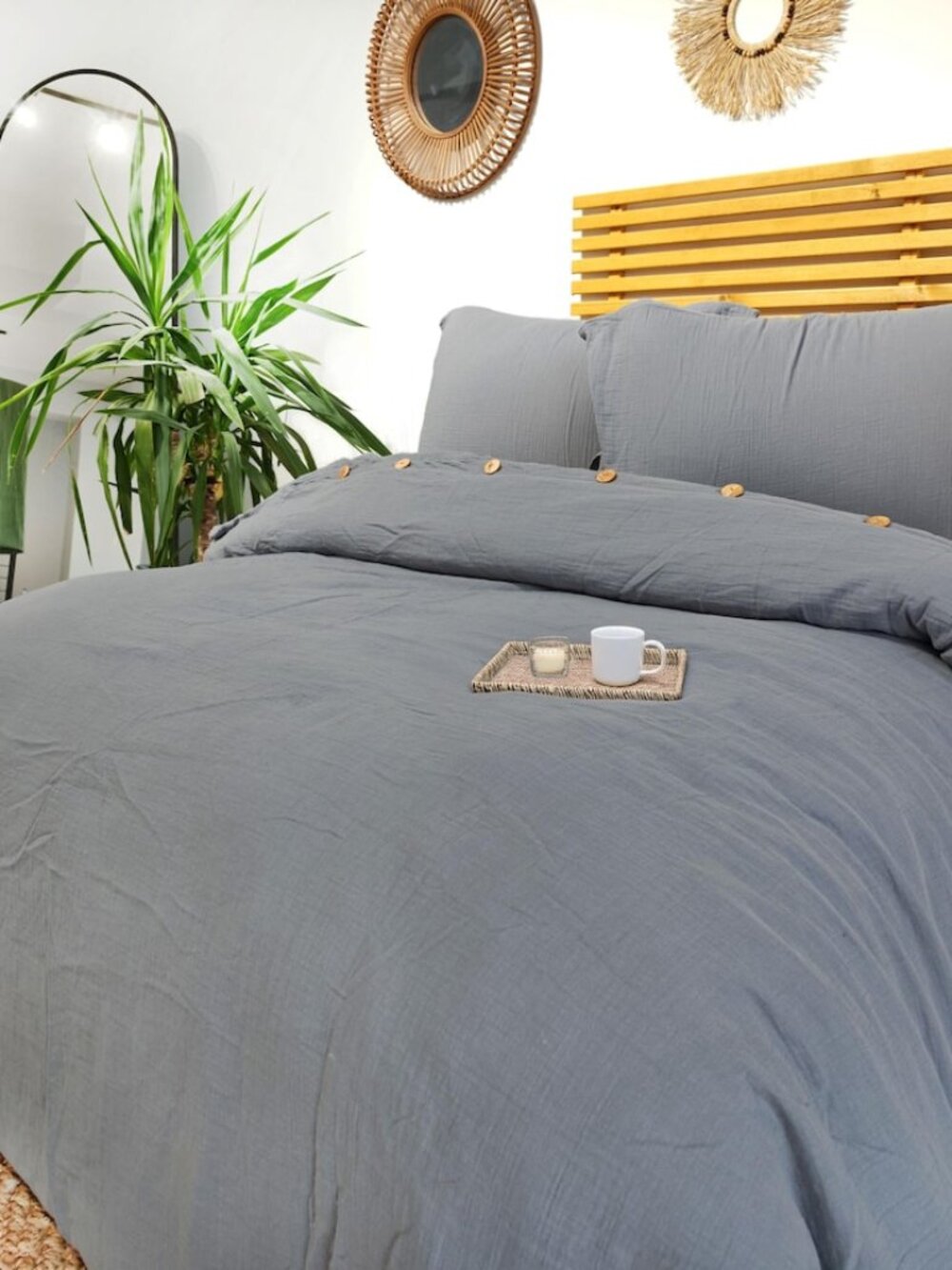 120x95 Oversized King Muslin Cotton Duvet Cover